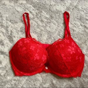 Victoria’s Secret 32c Red Dream Angels Push-up Bra